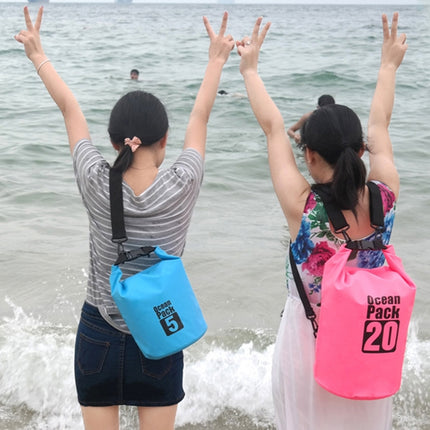 Outdoor Waterproof Bag Dry Sack PVC Barrel Bag, Capacity: 2L (Pink)-garmade.com