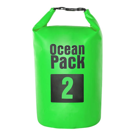 Outdoor Waterproof Bag Dry Sack PVC Barrel Bag, Capacity: 2L (Green)-garmade.com