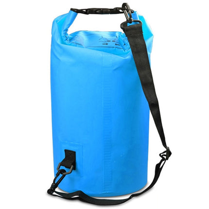 Outdoor Waterproof Single Shoulder Bag Dry Sack PVC Barrel Bag, Capacity: 5L (Sky Blue)-garmade.com