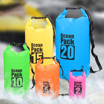 Outdoor Waterproof Single Shoulder Bag Dry Sack PVC Barrel Bag, Capacity: 10L (Orange)-garmade.com
