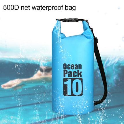 Outdoor Waterproof Single Shoulder Bag Dry Sack PVC Barrel Bag, Capacity: 10L (Green)-garmade.com