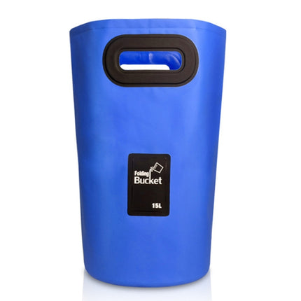 Outdoor Portable Folding Sink PVC Collapsible Bucket, Capacity: 15L (Dark Blue)-garmade.com