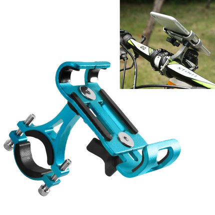 Universal Non-rotatable Aluminum Alloy Fixing Frame Motorcycle Bicycle Mobile Phone Holder (Blue)-garmade.com