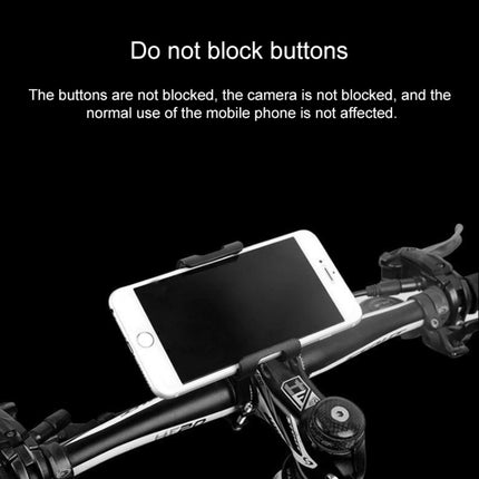 Universal Non-rotatable Aluminum Alloy Fixing Frame Motorcycle Bicycle Mobile Phone Holder (Titanium Color)-garmade.com