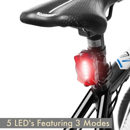 5W Mountain Bike Headlight Zoom Glare Waterproof Flashlight Set Car Headlight + Taillight (Set One)-garmade.com