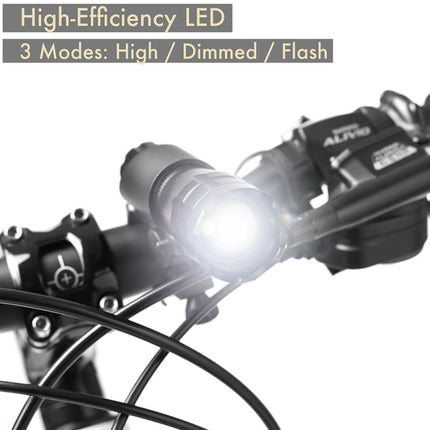 5W Mountain Bike Headlight Charging Zoom Glare Waterproof Flashlight Set Car Headlight + Taillight (Set Five)-garmade.com