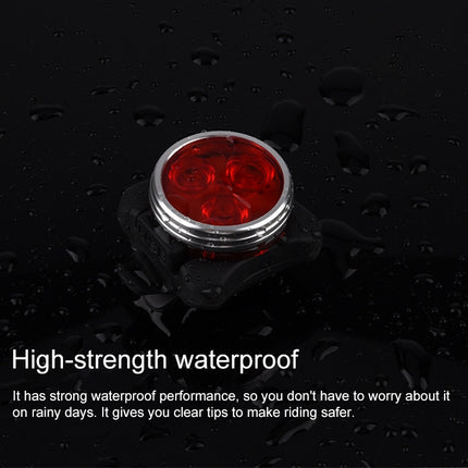 COB Lamp Bead 160LM USB Charging Four-speed Waterproof Bicycle Headlight / Taillight, Red + White Light Dimming 650MA-garmade.com