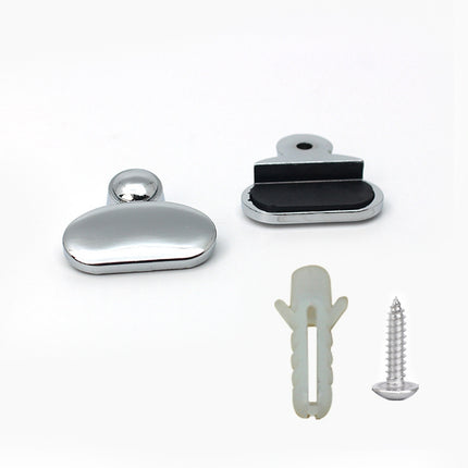 10 PCS Oval Glass Mirror Holder Buckle Fixing Accessories with Screw & Rubber Plug-garmade.com