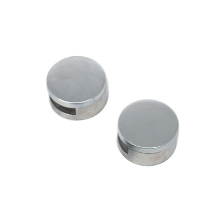 10 PCS Circular Glass Mirror Holder Buckle Fixing Accessories with Screw & Rubber Plug-garmade.com