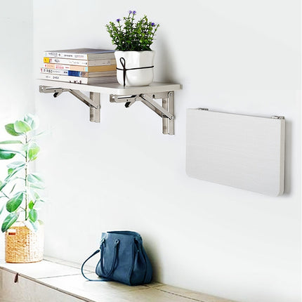 2 PCS 10 inch K Type Wall-mounted Foldable Stainless Steel Spring Storage Shelf for Dining Table-garmade.com