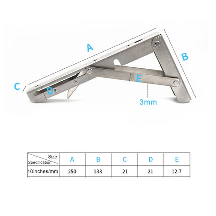 2 PCS 10 inch Billy Wall-mounted Foldable Stainless Steel Spring Storage Shelf for Dining Table-garmade.com