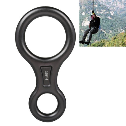 Climbing Rescue Figure 8 Descender Rappelling Gear Belay Device (Dark Gray)-garmade.com