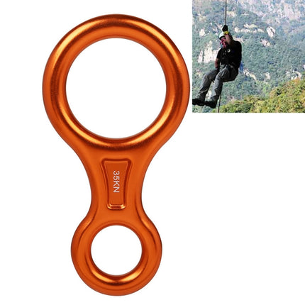 Climbing Rescue Figure 8 Descender Rappelling Gear Belay Device (Orange)-garmade.com