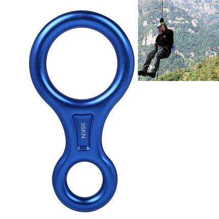 Climbing Rescue Figure 8 Descender Rappelling Gear Belay Device (Blue)-garmade.com
