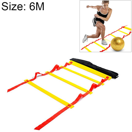 6 Meters 12 Knots Thick Section Pace Training Tough Durable Soft Ladder Football Training Wear Resistant Ladder Rope(Yellow)-garmade.com