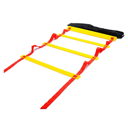 6 Meters 12 Knots Thick Section Pace Training Tough Durable Soft Ladder Football Training Wear Resistant Ladder Rope(Yellow)-garmade.com