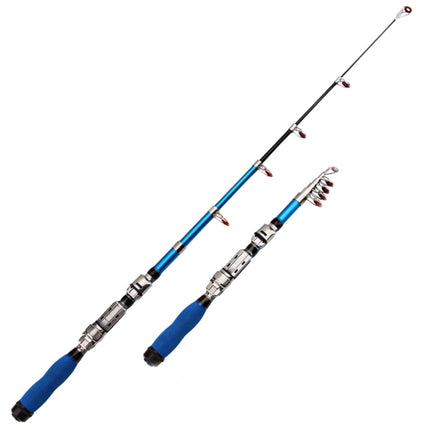32cm Portable Telescopic Sea Fishing Rod Mini Fishing Pole, Extended Length : 1.5m, Blue Clip Reel Seat-garmade.com