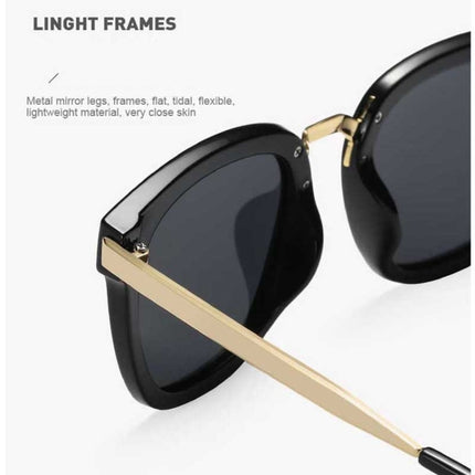Men Fashion UV400 Polarized Sunglasses (Black + Grey)-garmade.com