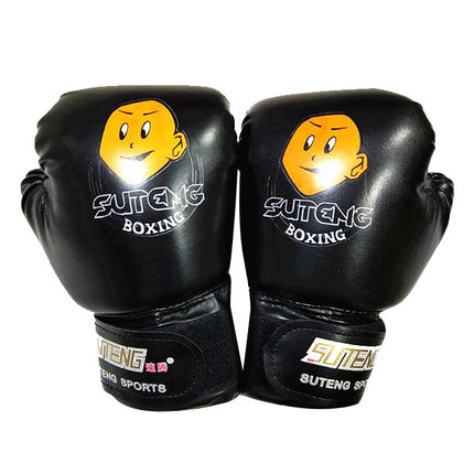SUTENG Cartoon PU Leather Fitness Boxing Gloves for Children(White)-garmade.com