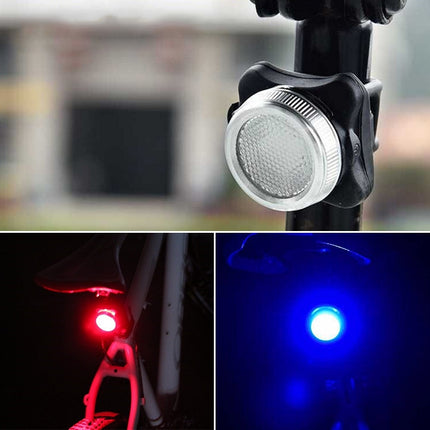 COB Lamp Bead 160LM USB Charging Four-speed Waterproof Bicycle Headlight / Taillight Set, Red Blue Light Dimming 650MA-garmade.com