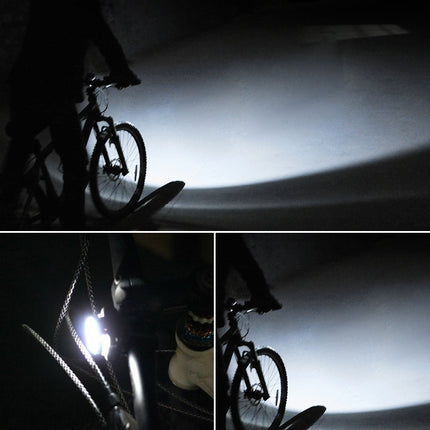 COB Lamp Bead 160LM USB Charging Four-speed Waterproof Bicycle Headlight / Taillight Set, White Light No-polarized Dimming 650MA-garmade.com