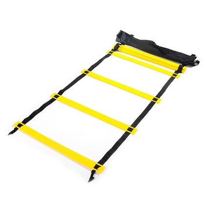 8 Meters 16 Knots Thick Section Pace Training Tough Durable Soft Ladder Football Training Wear Resistant Ladder Rope(Yellow)-garmade.com
