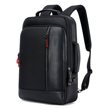 Bopai 751-006641 Large Capacity Business Fashion Breathable Laptop Backpack with External USB Interface, Size: 30 x 15 x 44cm(Black)-garmade.com