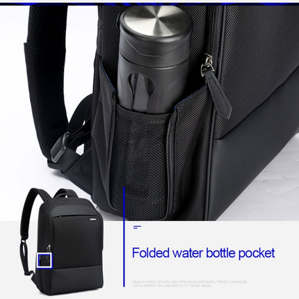 Bopai 751-006881 Business Anti-theft Waterproof Large Capacity Double Shoulder Bag,with USB Charging Port, Size: 30x14x44cm(Black)-garmade.com