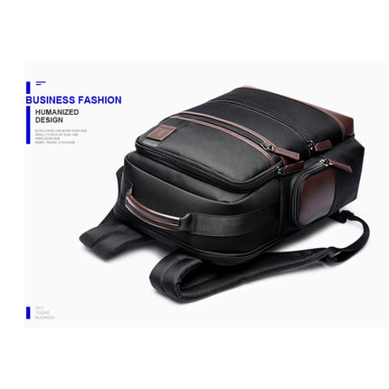 Bopai 751-007291 Business Anti-theft Waterproof Large Capacity Double Shoulder Bag,with USB Charging Port, Size: 34x19x43.5cm (Black)-garmade.com