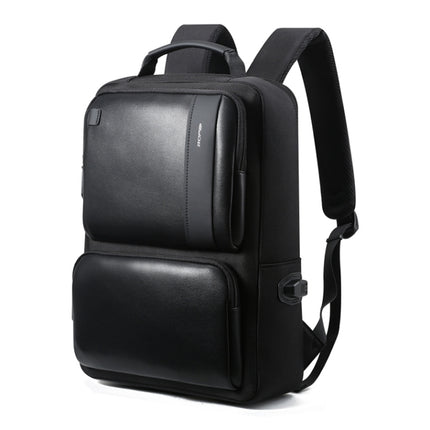 Bopai 851-007311 Business Anti-theft Waterproof Large Capacity Double Shoulder Bag,with USB Charging Port, Size: 31.5x16x44cm(Black)-garmade.com