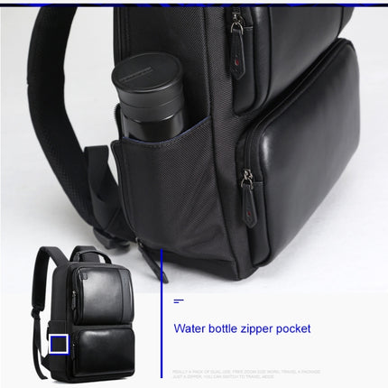 Bopai 851-007311 Business Anti-theft Waterproof Large Capacity Double Shoulder Bag,with USB Charging Port, Size: 31.5x16x44cm(Black)-garmade.com