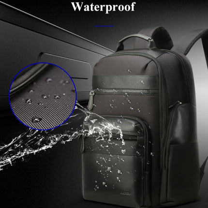 Bopai 851-014211 Business Anti-theft Waterproof Three-layer Large Capacity Double Shoulder Bag,with USB Charging Port, Size: 35.5x24x45cm (Black)-garmade.com