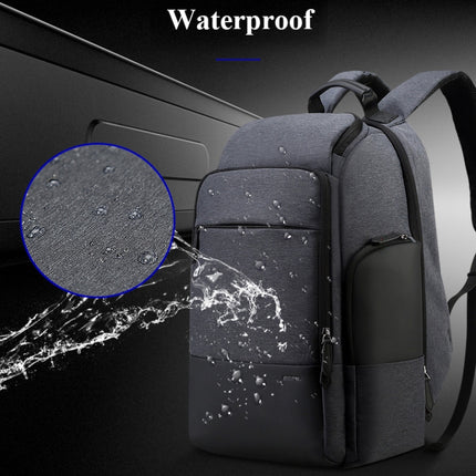 Bopai 851-014518 Business Waterproof Three-layer Large Capacity Double Shoulder Bag,with USB Charging Port, Size: 37x21x47.5cm (Black)-garmade.com