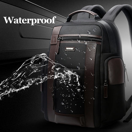 Bopai 851-008821 Outdoor Breathable Waterproof Anti-theft Large Capacity Double Shoulder Bag,with USB Charging Port, Size: 36x17x41.5cm (Black)-garmade.com