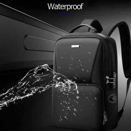 Bopai 61-02511 Business Travel Breathable Waterproof Anti-theft Man Backpack, Size: 30x15x44cm(Black)-garmade.com