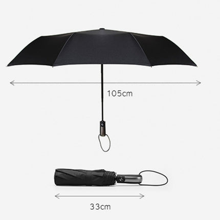 Automatic Lightweight Portable Three Folding Waterproof Anti-UV Umbrella(Wine Red)-garmade.com