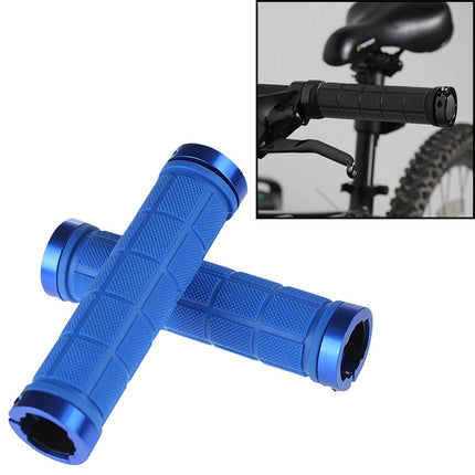 BaseCamp BC-607 1 Pair Bicycle MTB Bike Lock-on Rubber Handlebar Grips (Blue)-garmade.com