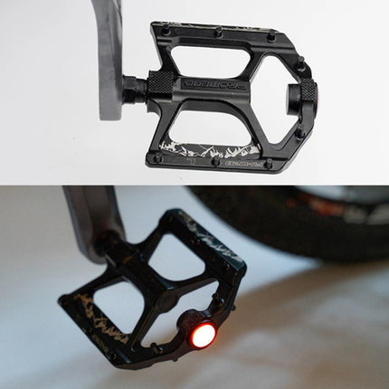 PROMEND PD-M28E 1 Pair Bicycle Aluminum Alloy DU Bearings Pedals with LED-garmade.com