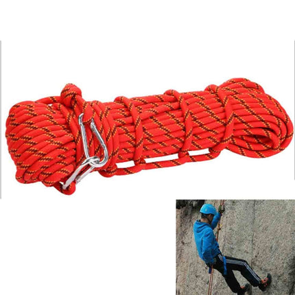 Climbing Auxiliary Rope Static Rope Safety Rescue Rope, Length: 20m Diameter: 10mm(Red)-garmade.com