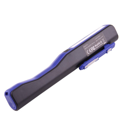 100LM High Brightness Pen Shape Work Light / Flashlight, White Light, COB LED 2-Modes with 90 Degree Rotatable Magnetic Pen Clip(Blue)-garmade.com