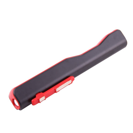 100LM High Brightness Pen Shape Work Light / Flashlight, White Light , COB LED 2-Modes with 90 Degree Rotatable Magnetic Pen Clip(Red)-garmade.com