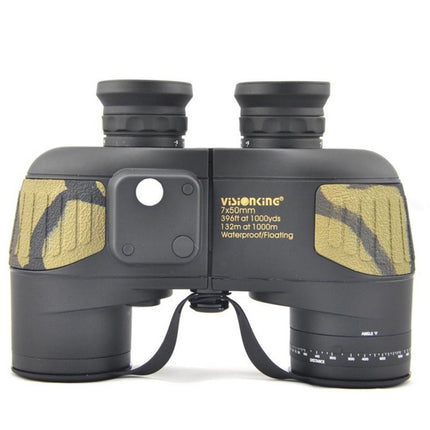 Visionking 7x50 Powerful High Definition Waterproof Nitrogen Rangefinder Compass Binoculars Telescope-garmade.com