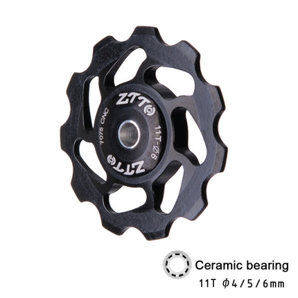 ZTTO 11T 4/5/6 MM Bicycle Derailleur Ceramic Bearing Bicycle Accessories (Black)-garmade.com