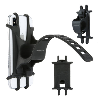 Floveme Universal Bicycle Mobile Phone Holder, Suitable for 4.0-6.3 inch Mobile Phones, For iPhone, Samsung, Huawei, Xiaomi, Lenovo, Sony, HTC and Other Smartphones(Black)-garmade.com