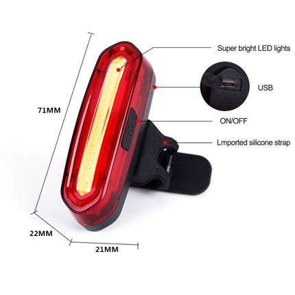 AQY-096 IPX4 Detachable USB Rechargeable Dual Color LED Bike Taillight (White & Red)-garmade.com