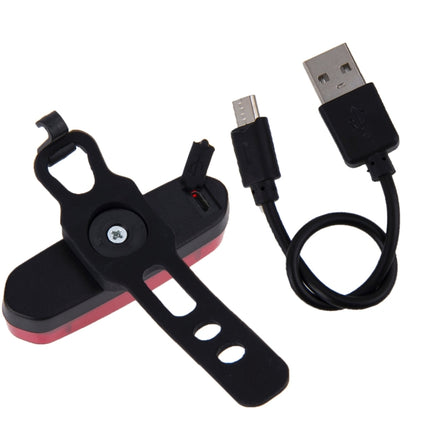 AQY-096 IPX4 Detachable USB Rechargeable Single Color LED Bike Taillight (White)-garmade.com