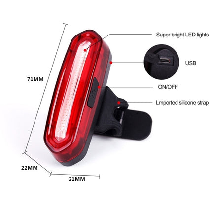 AQY-096 IPX4 Detachable USB Rechargeable Single Color LED Bike Taillight (Red)-garmade.com