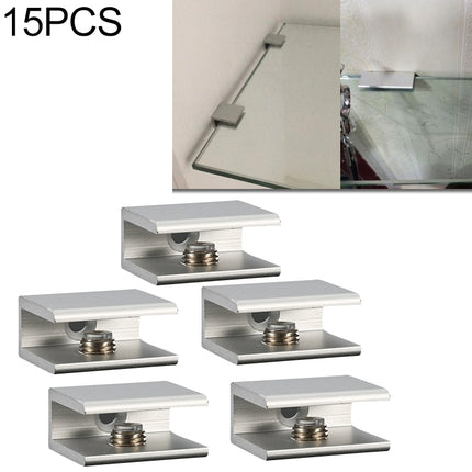 15 PCS Single Hole Aluminum Alloy Glass Fixing Clip, S, 8mm-garmade.com