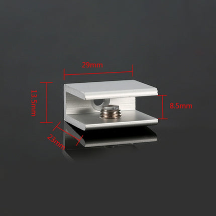 15 PCS Single Hole Aluminum Alloy Glass Fixing Clip, S, 8mm-garmade.com