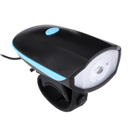 125 / 250LM 3 Modes USB Rechargeable LED Bright Light with Horn & Handlebar Mount(Blue)-garmade.com